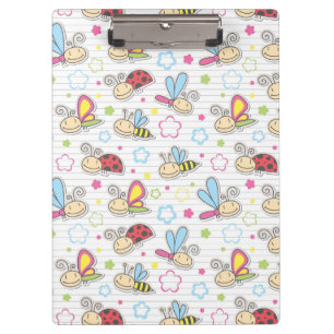 Muster mit Insekten Klemmbrett