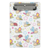 Muster mit Insekten Mini Klemmbrett (Vorderseite)