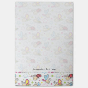 Muster mit Insekten Post-it Klebezettel