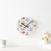 Muster mit Insekten Runde Wanduhr (Zuhause)