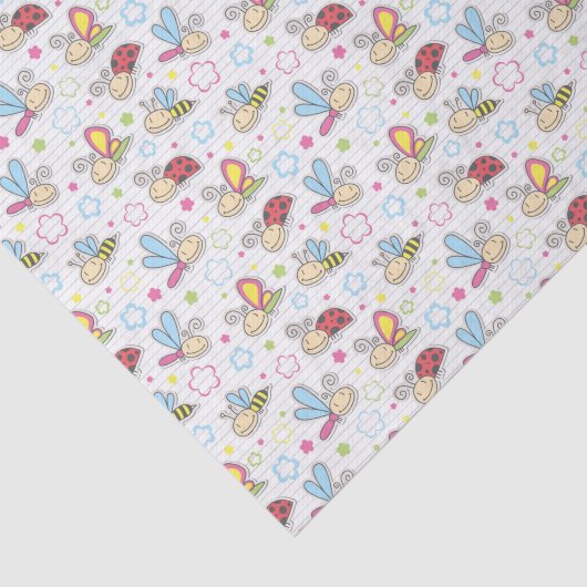 Muster mit Insekten Seidenpapier (Ausschnitt)