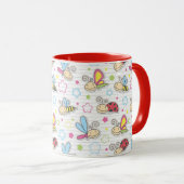 Muster mit Insekten Tasse (VorderseiteRechts)