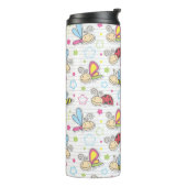 Muster mit Insekten Thermosbecher (Nach links gedreht)
