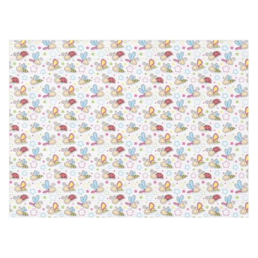 Muster mit Insekten Tischdecke (Vorderseite (Horizontal))