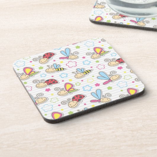 Muster mit Insekten Untersetzer (Linke Seite)