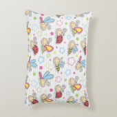 Muster mit Insekten Zierkissen (Rückseite(Vertikal))