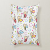 Muster mit Insekten Zierkissen (Vorderseite(Vertikal))