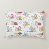 Muster mit Insekten Zierkissen (Rückseite)