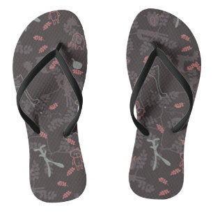 Muster mit jungen Tieren 1 Badesandalen