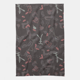 Muster mit jungen Tieren 1 Handtuch