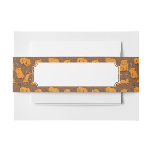 Muster mit Katzen Einladungsbanderole (Vorderseite Beispiel)