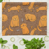 Muster mit Katzen Handtuch (Gefaltet)