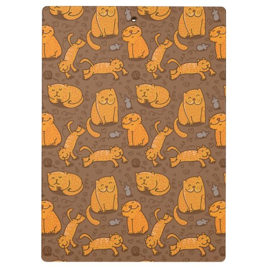 Muster mit Katzen Klemmbrett (Rückseite)