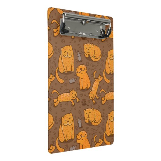 Muster mit Katzen Mini Klemmbrett (Schrägansicht)