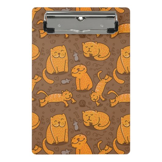 Muster mit Katzen Mini Klemmbrett (Vorderseite)