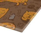 Muster mit Katzen Schneidebrett (Ecke)