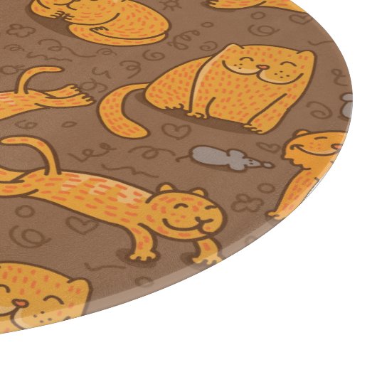 Muster mit Katzen Schneidebrett (Ecke)