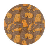 Muster mit Katzen Schneidebrett (Vorderseite)