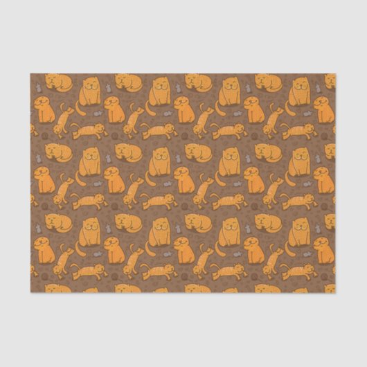 Muster mit Katzen Seidenpapier (Vorderseite)