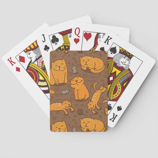 Muster mit Katzen Spielkarten (Rückseite)