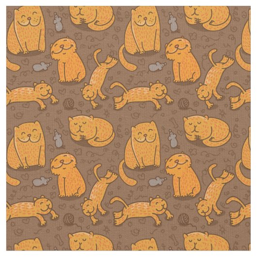 Muster mit Katzen Stoff (Nahaufnahme)