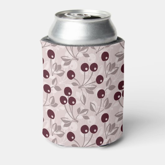 Muster mit Kirschen 2 Dosenkühler (Kanne Rückseite)
