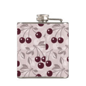 Muster mit Kirschen 2 Flachmann (Rückseite)