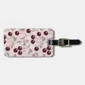 Muster mit Kirschen 2 Gepäckanhänger (Vorderseite horizontal)