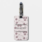 Muster mit Kirschen 2 Gepäckanhänger (Rückseite vertikal)