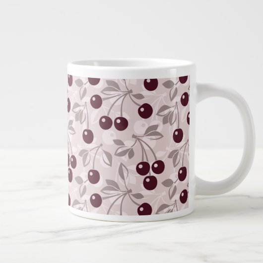 Muster mit Kirschen 2 Jumbo-Tasse (Rechts)