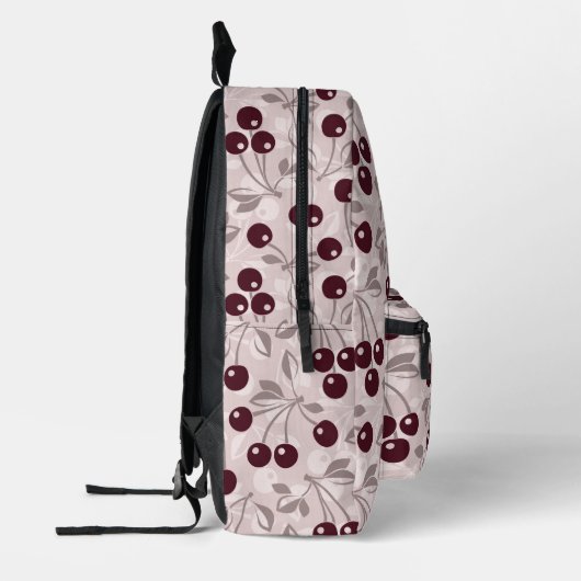 Muster mit Kirschen Bedruckter Rucksack (Links)