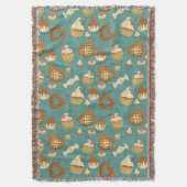 Muster mit kleinen Kuchen und Süßigkeiten Decke (Vorderseite Vertikal)