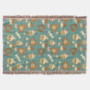 Muster mit kleinen Kuchen und Süßigkeiten Decke