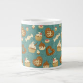 Muster mit kleinen Kuchen und Süßigkeiten Jumbo-Tasse (Vorderseite)