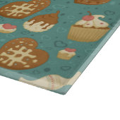 Muster mit kleinen Kuchen und Süßigkeiten Schneidebrett (Ecke)