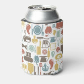 Muster mit Kochsymbolen Dosenkühler (Kanne Rückseite)