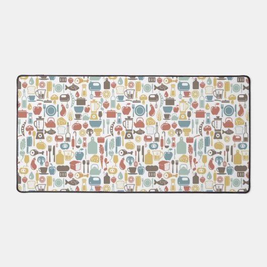 Muster mit Kochsymbolen Schreibtischunterlage (Vorderseite)