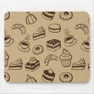 Muster mit Kuchen, Desserts und Bäckerei Mousepad