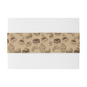 Muster mit Kuchen, Nachtischen und Bäckerei Einladungsbanderole (Rückseitenbeispiel)