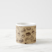 Muster mit Kuchen, Nachtischen und Bäckerei Espressotasse (Vorderseite)