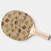 Muster mit Kuchen, Nachtischen und Bäckerei Tischtennis Schläger (Seitenansicht)