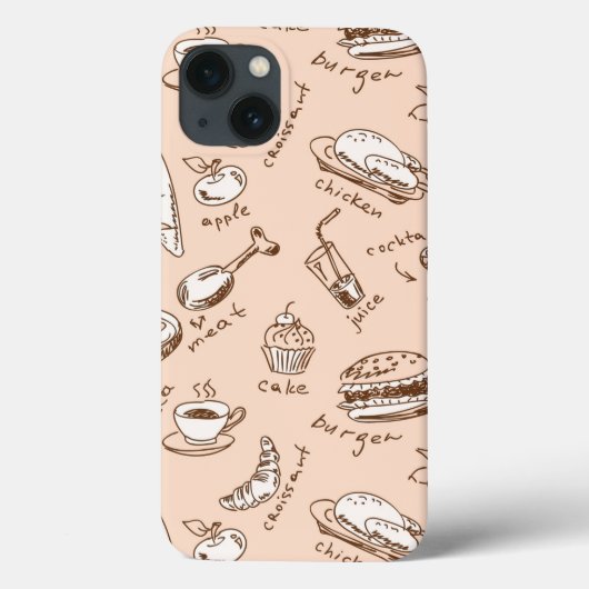 Muster mit Lebensmitteln Case-Mate iPhone Hülle (Rückseite)