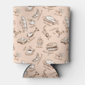 Muster mit Lebensmitteln Dosenkühler (Vorderseite)