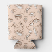 Muster mit Lebensmitteln Dosenkühler (Rückseite)