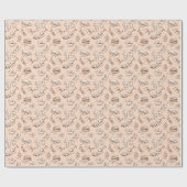 Muster mit Lebensmitteln Geschenkpapier (Flach)