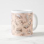 Muster mit Lebensmitteln Jumbo-Tasse (Vorderseite Rechts)