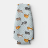 Muster mit lustigen Katzen Flaschenkühler (Vorderseite)