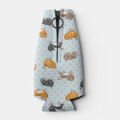 Muster mit lustigen Katzen Flaschenkühler (Rückseite)