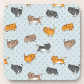 Muster mit lustigen Katzen Getränkeuntersetzer (Vorderseite)