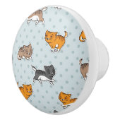 Muster mit lustigen Katzen Keramikknauf (Rechts)